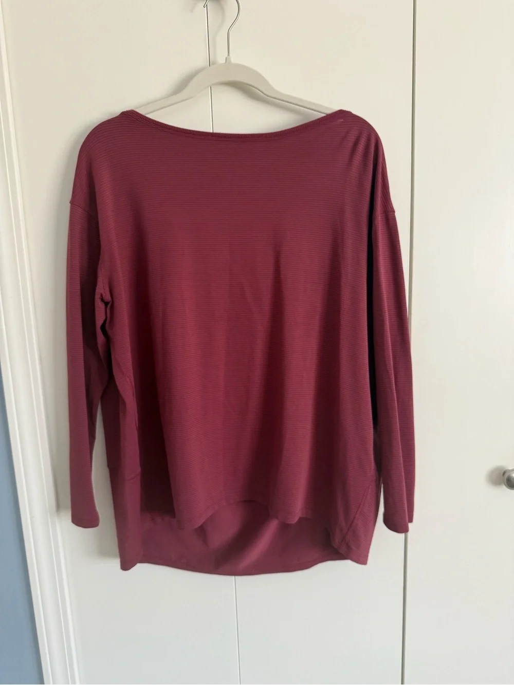 Lululemon Back in Action Long Sleeve in Berry